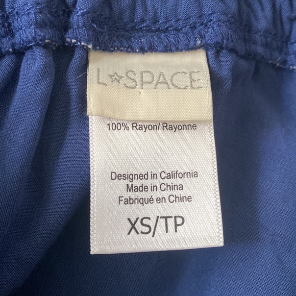 L*Space Blue Polynesian Palm Dressπππ - Picture 7 of 13